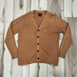 🚨 KC by Kill City Brown Worn Cardigan in Size Large